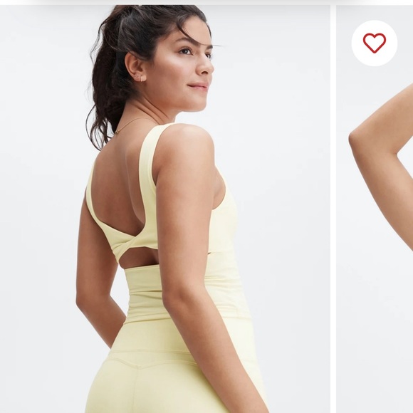 NWT Fabletics Oasis Twist Built In Bra Tank in “buttermilk” size XL - Picture 3 of 5